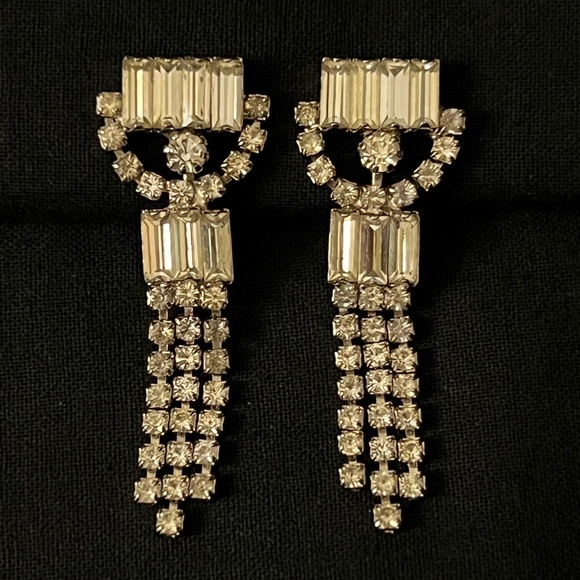 Dangling Rhinestone Earrings - Picture 4 of 12